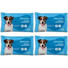 Kit 4 Toalhas Lenços Umedecidos Para Pet Cães e Gatos 200 unidades