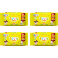 Kit 4 Lenços Umedecido Bebê Recém Nascido 480 Toalhas