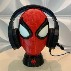 suporte de fone ouvido gamer - headset - homem aranha - spider man (Vermelho)