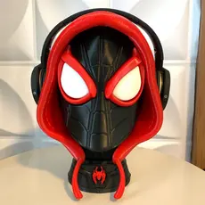 suporte fone de ouvido gamer - headset headphone - homem aranha - spider mam 26cm (TOUCA)