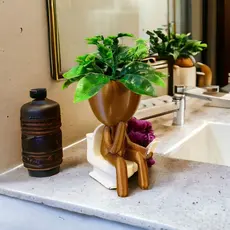Vaso Decorativo Bob Robert Plant Banheiro Celular C/ Plantas
