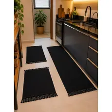 Kit Tapete para Cozinha 3 Peças Passadeira Decorativa Premium