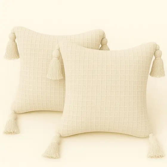 Kit 2 Capas Almofadas Algodão Luxo 45x45 - Decoração Rápida E Aconchegante