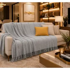 Manta Para Sofá Gigante 2,40x1,80 Algodão Luxo Decorativa Sala Cama