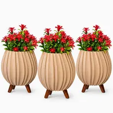 Kit 3 Vaso Decorativo Minimalista Espiral Cachepô Enfeite Decoração Casa Sala Rack Planta Artificial