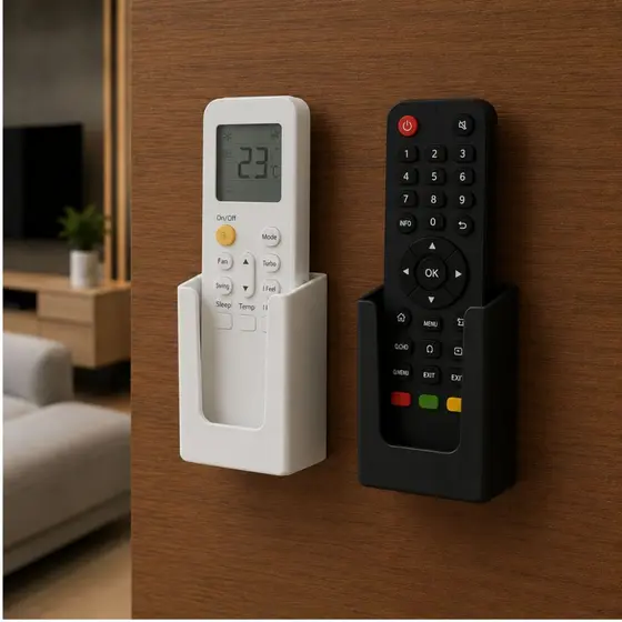 Porta Controle Remoto de Parede Universal TV Ar-Condicionado com Fita 3M Home