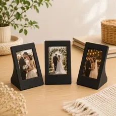 Kit 3 Porta Retrato Polaroid Foto 3x4 Moldura Retrátil Personalizada Sala Rack Escritório