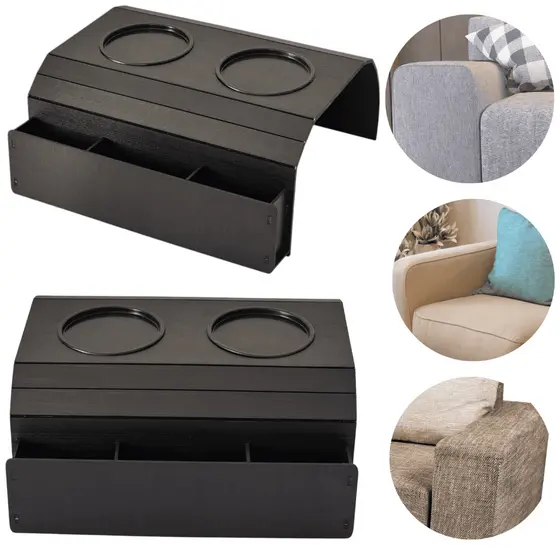 Esteira Suporte Porta Copos Braço Sofa Kit 2 UND Envio Rápido