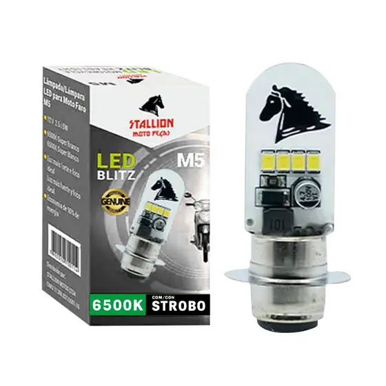 Lampada Strobo Pisca Farol Led M5 Biz 100 Biz 125 Pop Bros 09/12 6500k