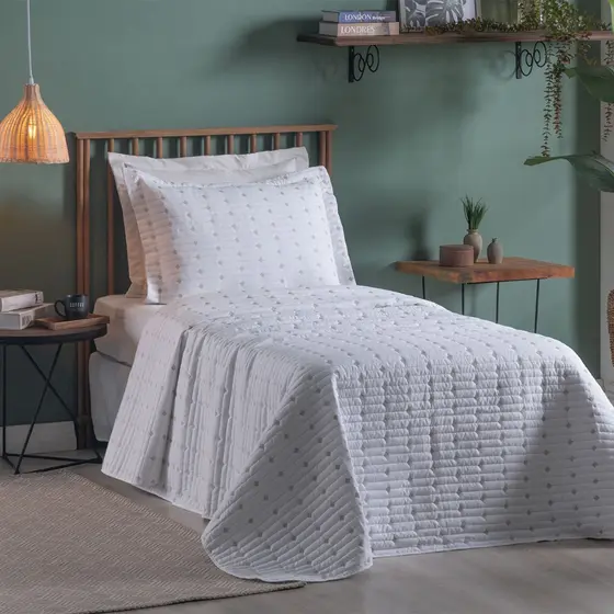 Colcha Cobre Leito Decor Solteiro 2 Peças Percal 200 Fios