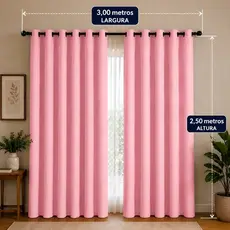 Cortina Premium 3,00m x 2,50m – Elegância e Sofisticação para Sala, Quarto e Escritório  Transforme seus ambientes com a