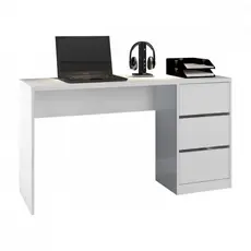 Escrivaninha para Escritório 3 Gavetas Branco Fosco Atualle