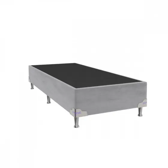 Base para Cama Box de Solteiro 88x188x28 Sued Cinza Portobel