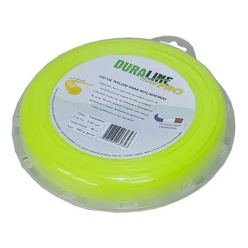 Fio Nylon Resistente 3,0mm 44 Metros Redondo Para Roçadeira