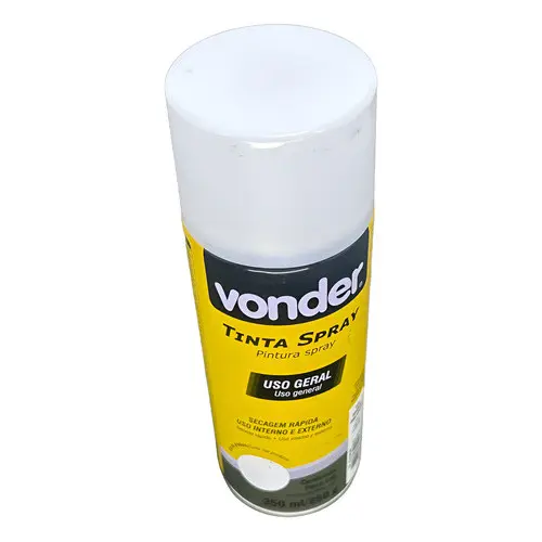 Tinta Spray Branco Brilhante 350ml Vonder Pintura..