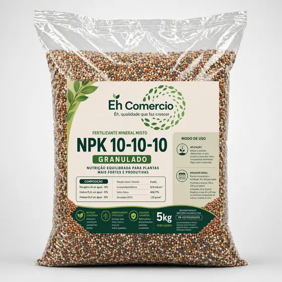 Fertilizante NPK 10-10-10 5kg Crescimento e Fortalecimento