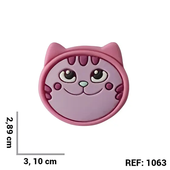 Aplique Emborrachado Kit 10 Unidades Gatinho Casa Mágica da Gabby para Laços, Tiaras, Sapatos e Artesanatos