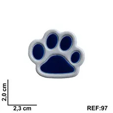 Aplique Emborrachado Kit 10 Unidades Pata Patinha de Pet Cachorro Gato Pets para Laços, Tiaras, Sapatos e Artesanatos