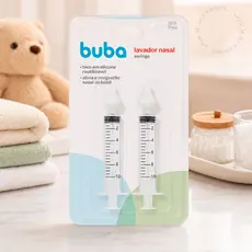 Kit 2 Seringa Lavagem Nasal Buba Limpeza Bebê Infantil Adulto Bico Silicone Nariz Livre BPA Free