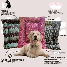 Cama Pet 70X60 Grande Para Cães e Gatos Colchonete Pet Caminha Promoção