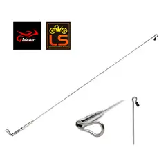 Antena Corta Pipa FIXA em Inox Fixação No Retrovisor Com Reforço Cromada Prata
