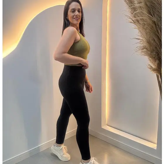 Calça Legging Feminina Suplex Cintura Alta Confortável para Academia Dia a Dia P ao GG