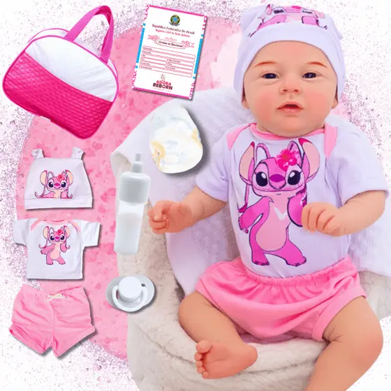 Bebê Reborn Boneca Realista Mary Menina Silicone Pode Dar Banho Original Envio Imediato