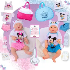 Gêmeos Bebê Reborn Boneca Realista Abigail Menina e Menino Silicone Bolsa Maternidade