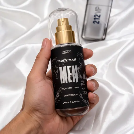 Body Splash Men Masculino 200ml Perfumado Longa Duração Aroma Fresco Amadeirado
