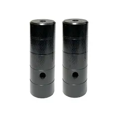 Par de Pezinho 38x110mm Bike NIPARTE Pedaleira Apoio Trolhinha Grossa e Complita de Aço Cor Preta Para Bicicleta