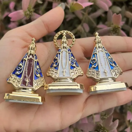 Kit Com 3 Santinha de Carro Nossa Senhora Aparecida
