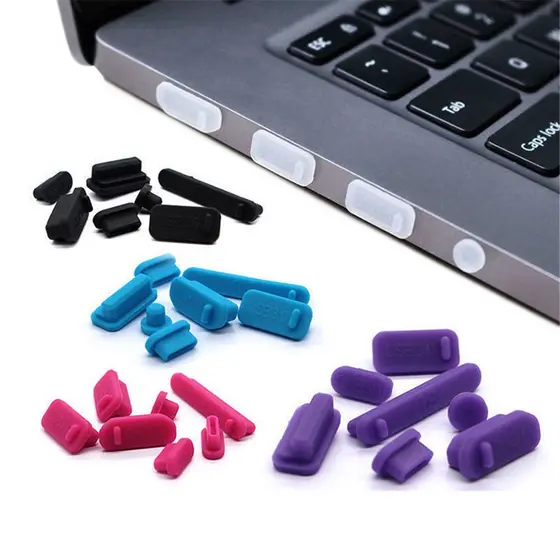 16pçs/Conjunto Plugue De Pó Para Notebook De Silicone Colorido Tampa Anti-Poeira De Plug Laptop Porta USB