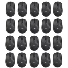 Kit 25 Mouses Sem Fio Recarregável Mega M180 Preto DPI Ajustável