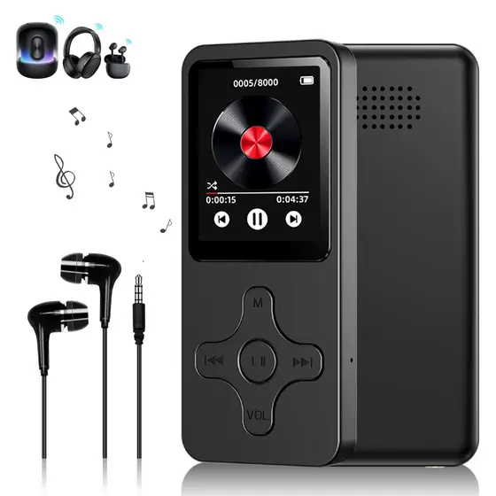Alto-Falantes Bluetooth 5.0 MP3 Player HIFI De Música Esportiva MP4 Media Rádio FM Gravador