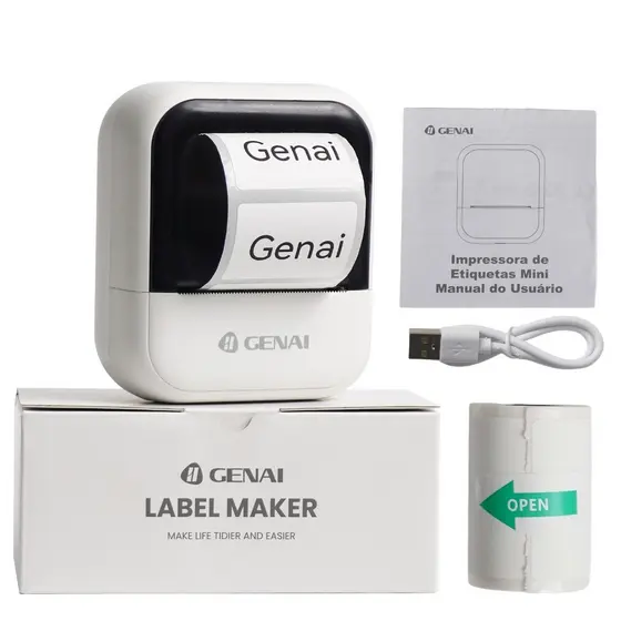 Impressora De Etiquetas E Stencil De Tatuagem Multifuncional GENAI Sem Tinta Bluetooth 203dpi