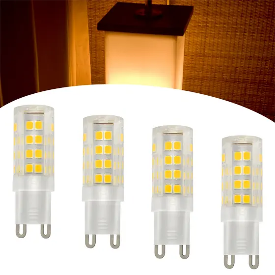 Kit 4 Lâmpadas Led G9 7w Halopim Bivolt Luz Branco Quente