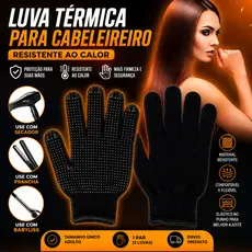 Luva Térmica para Cabeleireiro Resistente ao Calor Pigmentada - Par