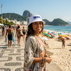 Chapéu Bucket Hat Brasil Copa Do Mundo Estampado Unissex Estilo Praia Viagem Torcida Moda Estiloso