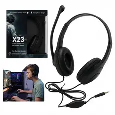 Fone de Ouvido Gamer X23 HeadSet com Microfone Entrada P2 Gamer HeadFone Jogos Games