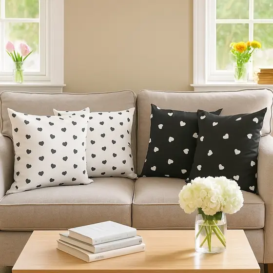 KIT CAPA DE ALMOFADAS 4 PCS 45 X 45 DE ALGODAO COM ZIPER DECORATIVAS CASA SALA SOFA QUARTO DECORACAO