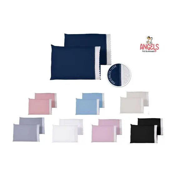Kit Par de fronhas lisas ponto palito e lese 2 pcs decoracao de quarto para travesseiro algodao
