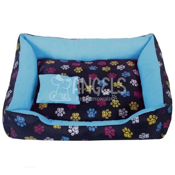 caminha para cachorro pet medio 60 x 50 impermeavel e lavavel ziper a volta toda + travesseirinho