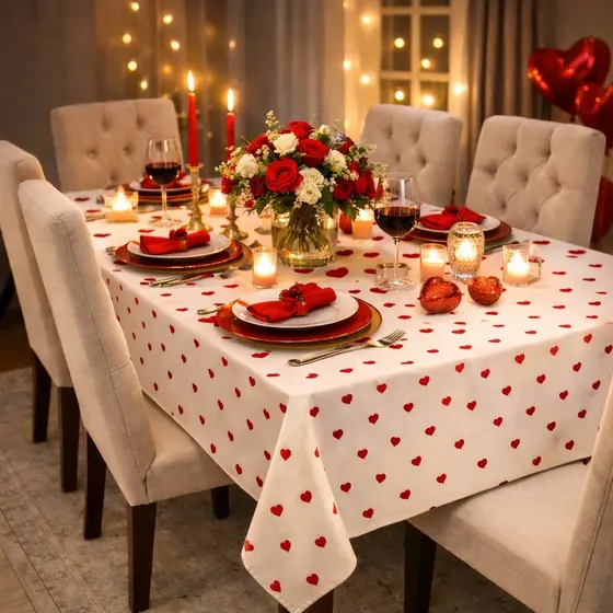 Toalha de Mesa 4 , 6,  8, 10 e12 LUGARES PERCAL ALGODAO MACIO ESTAMPADA DECORACAO DE FESTA E COZINHA