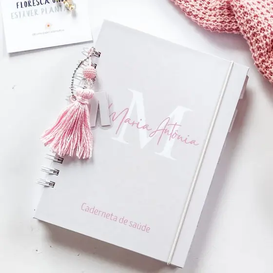 Caderneta de Vacinação de Bebê Personalizada com Nome na Capa
