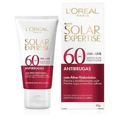 Protetor Solar Facial L'oreal Paris Expertise com Acido Hialuronico UVA+UVB 60FPS Uso Diário 40g