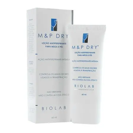 Loção Antiperspirante para Mãos e Pés Biolab M&P Dry com 60ML