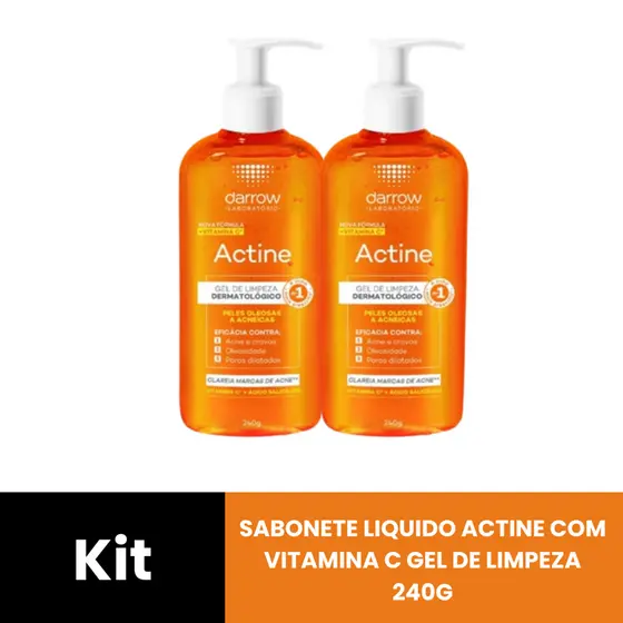 Actine Darrow Gel de Limpeza 240g - kit com 2 itens