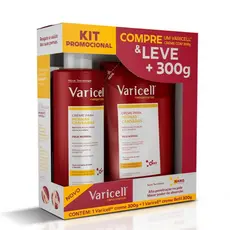 Kit Varicell Pernas Cansadas Creme 300g + Refil 300g
