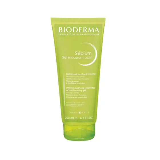 Bioderma Sébium Gel Moussant Actif Gel de Limpeza Purificante Intensiva 200ml