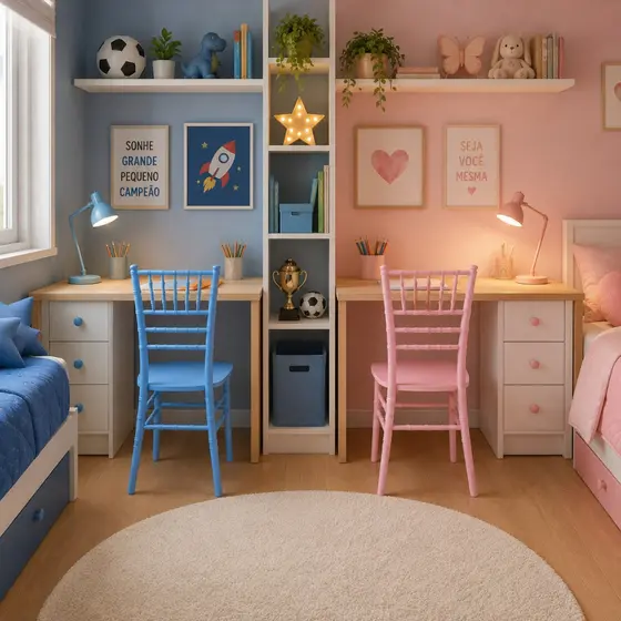 Conjunto 2 Cadeiras Tiffany Infantil em Polipropileno para Brinquedoteca e Quarto - Seat&co